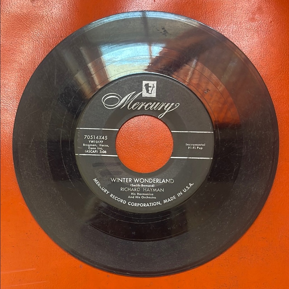 Mercury Vinyl Record - Winter Wonderland 45 rpm Vera Cruz